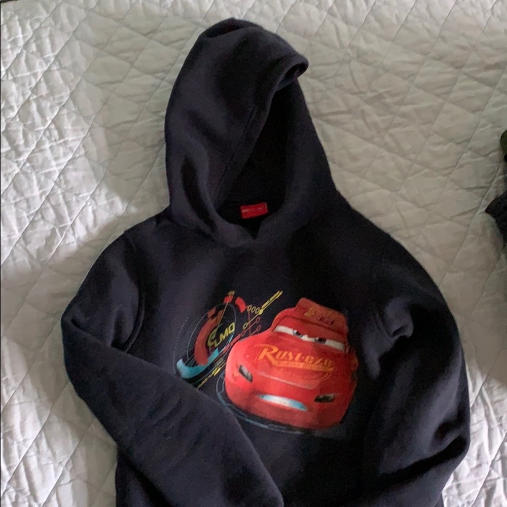 Boys blue cars hoodie